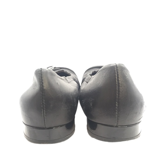 Attilio Giusti Leombruni AGL BLACK PATENT LEATHER Pointed-T Ballet Flats Size 38 - Picture 3 of 12